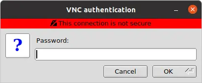 TigerVNC Viewer: Authentication